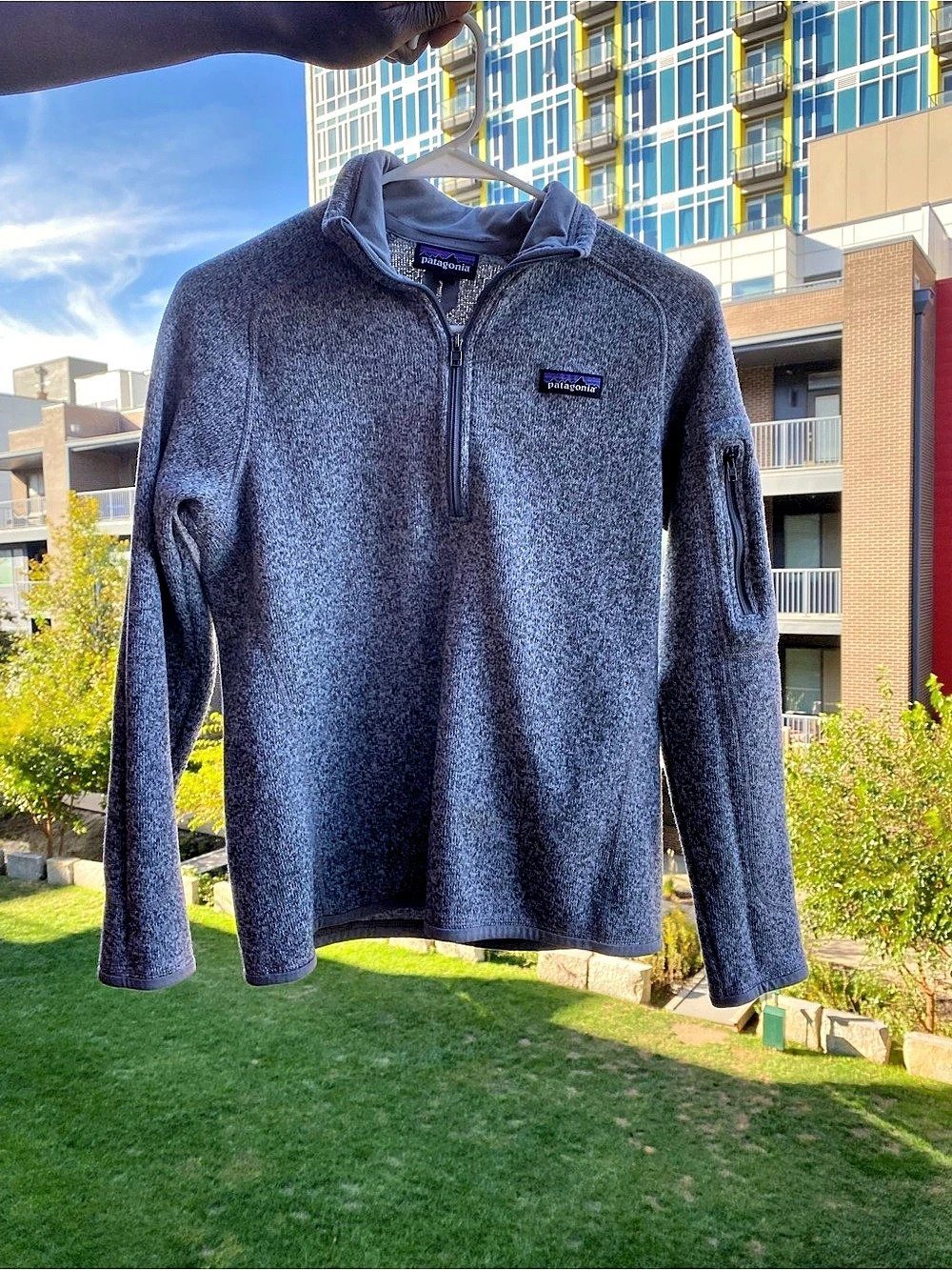 Patagonia Gray Quarter-Zip Fleece Size Small